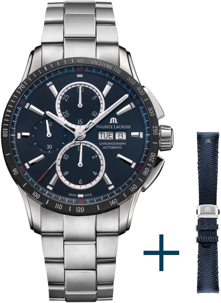 Maurice Lacroix Pontos PT6038-SSL2H-430-C Automatic Mens Chronograph With spare bracelet Maurice Lacroix Pontos PT6038-SSL2H-430-C Automatic Mens Chronograph With spare bracelet