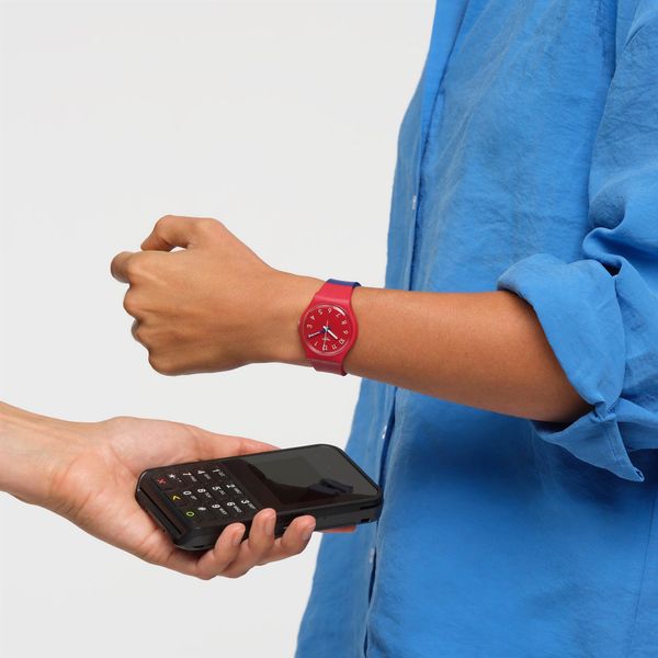 Swatch COLORE BLOCCO PAY! SO28R109-5300 Orologio unisex Swatch COLORE BLOCCO PAY! SO28R109-5300 Orologio unisex