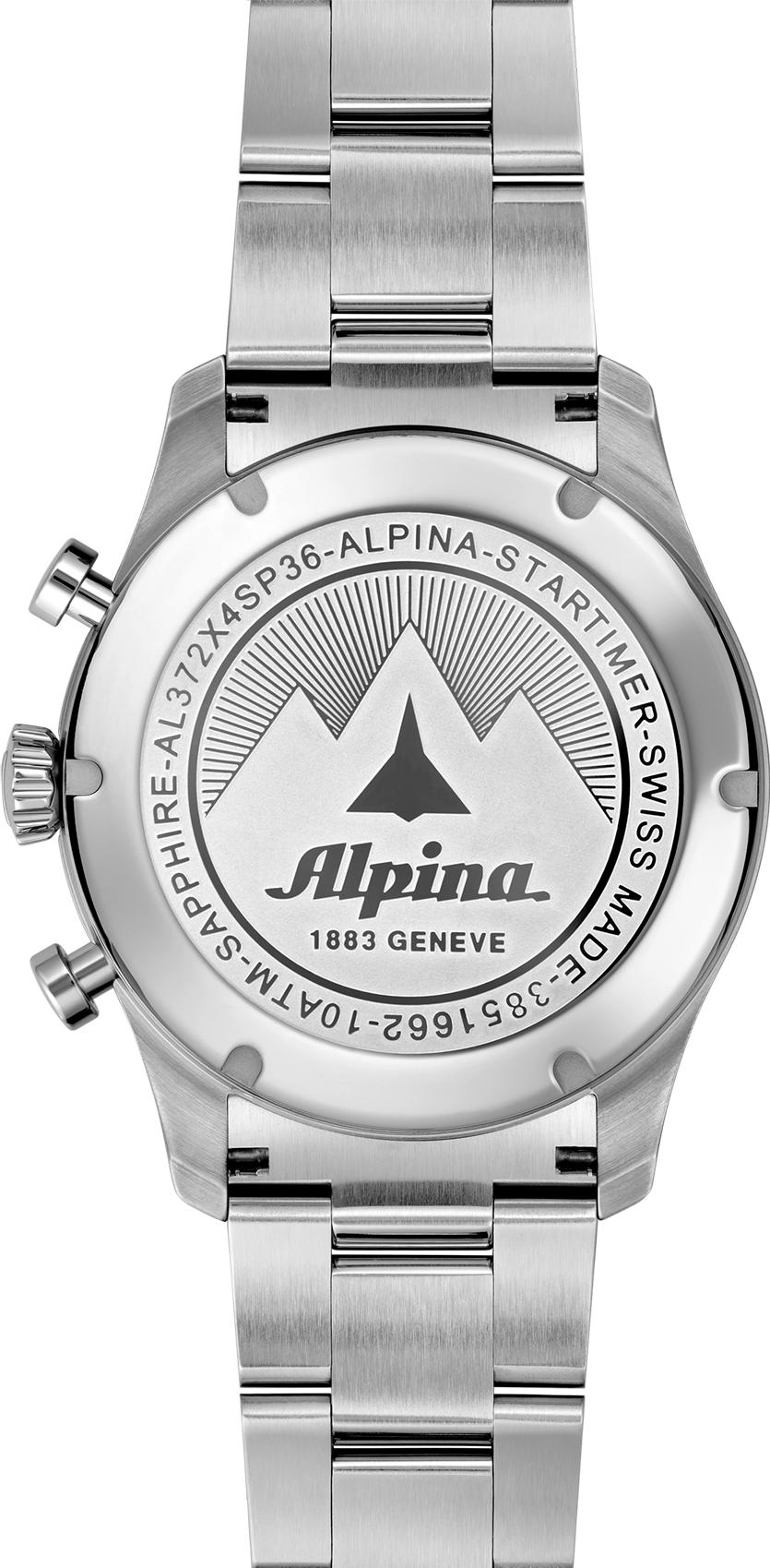 Alpina Geneve PILOT QUARTZ CHRONOGRAPH AL-372BW4S26B Cronografo uomo