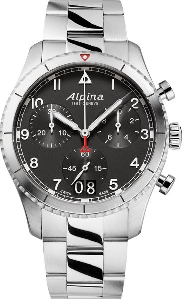 Alpina Geneve PILOT QUARTZ CHRONOGRAPH AL-372BW4S26B Cronógrafo para hombres Alpina Geneve PILOT QUARTZ CHRONOGRAPH AL-372BW4S26B Cronógrafo para hombres