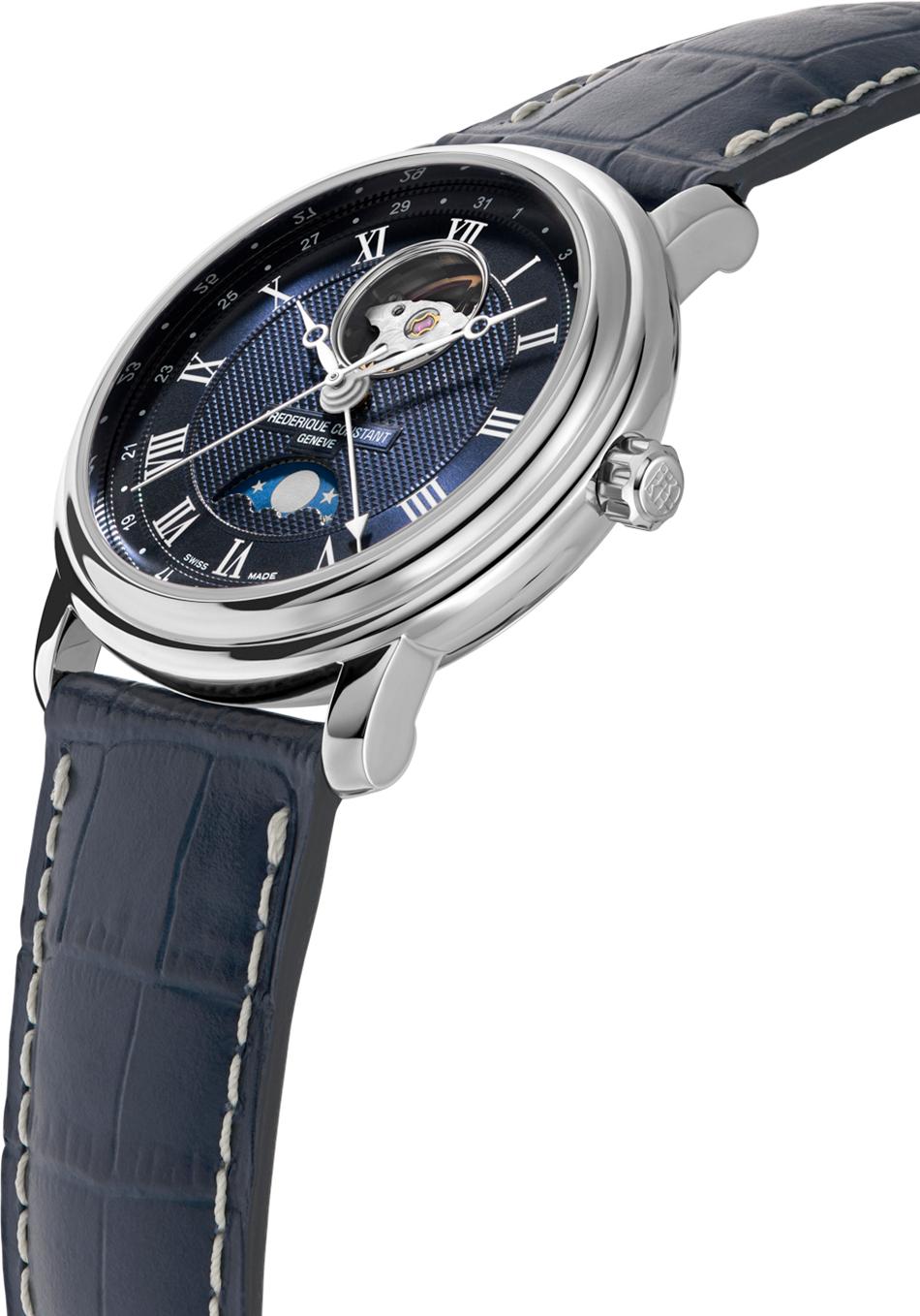 Frederique Constant Geneve Classics Heartbeat Moonphase Date FC-335MCNW4P26 Herren Automatikuhr Mondphase