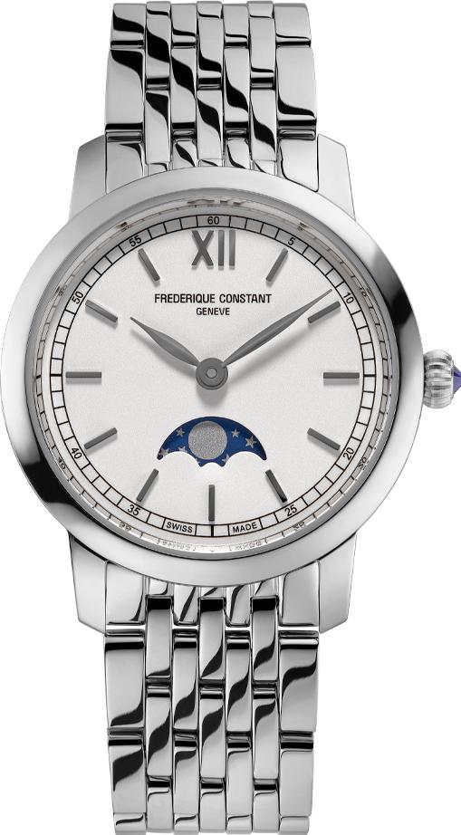 Frederique Constant Geneve Slimline Ladies Moonphase FC-206SW1S6B Damenarmbanduhr Mondphase