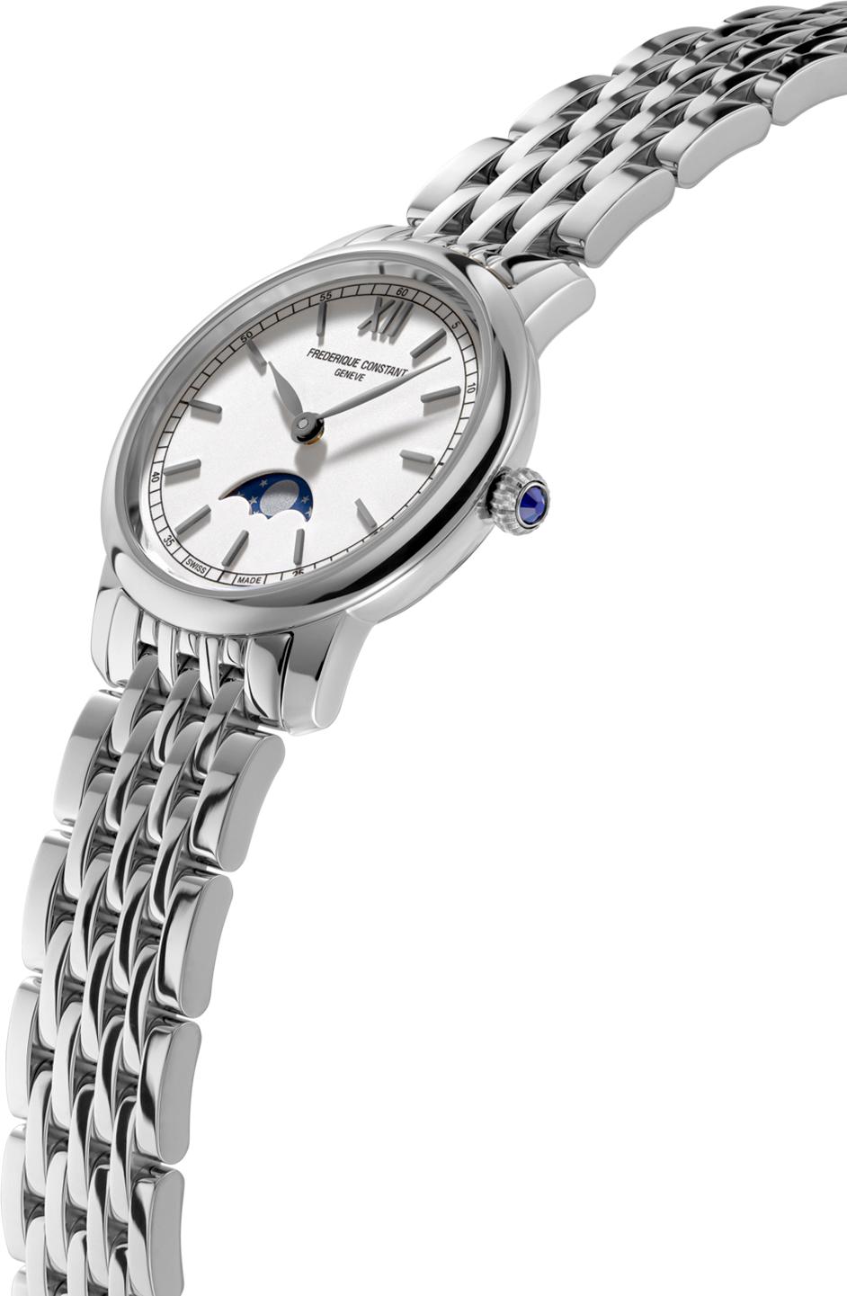 Frederique Constant Geneve Slimline Ladies Moonphase FC-206SW1S6B Damenarmbanduhr Mondphase