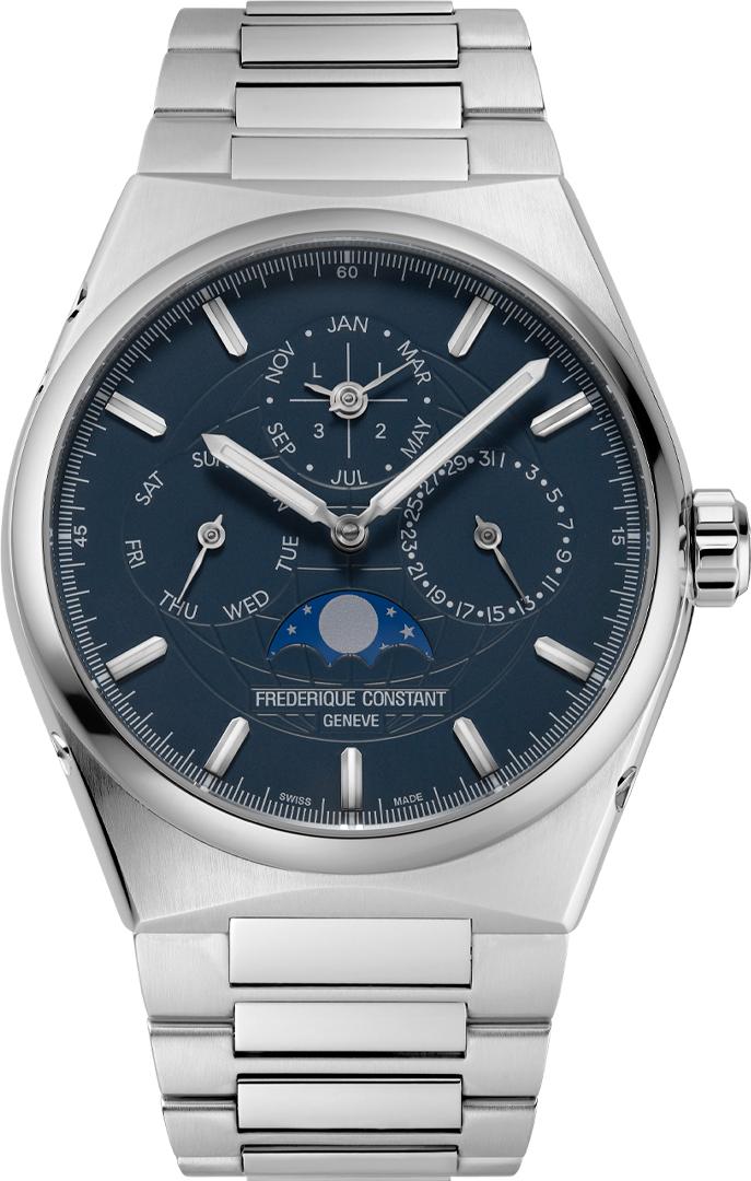 Frederique Constant Geneve Highlife Perpetual Calendar FC-775BL4NH6B Montre Automatique pour hommes Indicateur de la pha