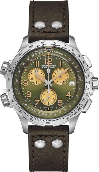 Hamilton Khaki X-Wind GMT Chrono Quartz H77932560 Herenchronograaf Hamilton Khaki X-Wind GMT Chrono Quartz H77932560 Herenchronograaf