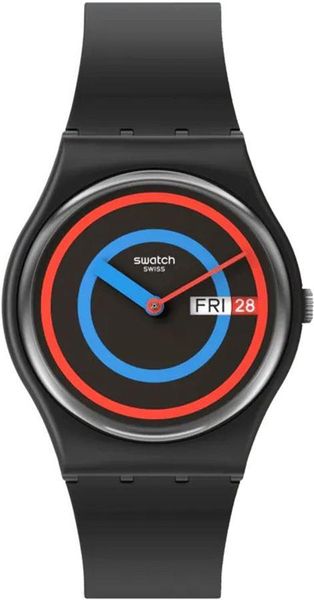 Swatch CIRCLING BLACK SO28B706 Unisex horloge Swatch CIRCLING BLACK SO28B706 Unisex horloge