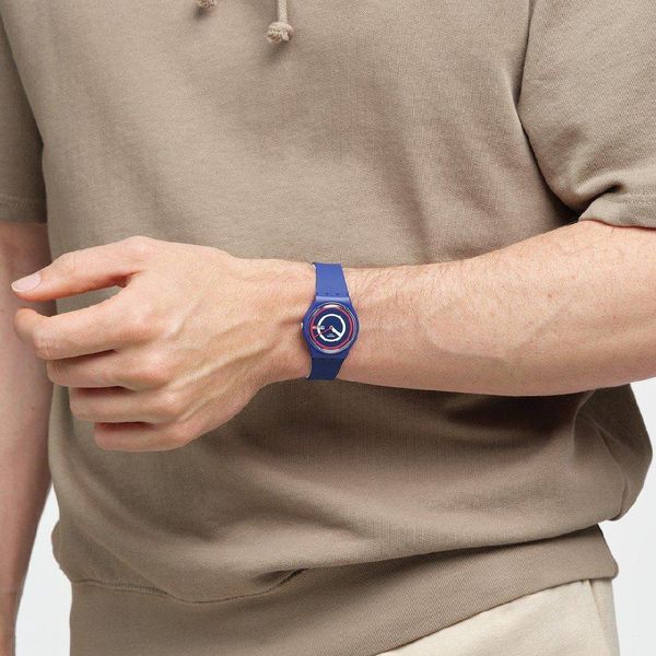 Swatch SWATCH BLUE TO BASICS SO28N703 Unisex horloge Swatch SWATCH BLUE TO BASICS SO28N703 Unisex horloge