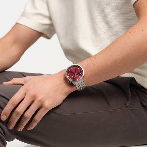 Swatch SCARLET SHIMMER SB07S104G Unisex horloge Swatch SCARLET SHIMMER SB07S104G Unisex horloge