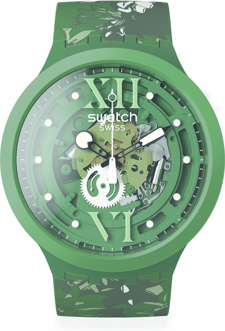 Swatch CAMOFLOWER GREEN SB05G104 Herrenarmbanduhr