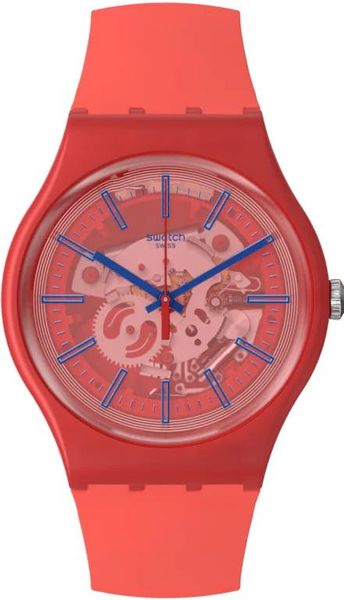 Swatch REDDER THAN RED PAY! SO29R107-5300 Heren armbandhorloge Swatch REDDER THAN RED PAY! SO29R107-5300 Heren armbandhorloge