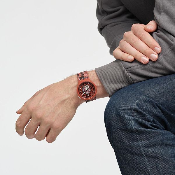 Swatch CAMOFLOWER COTTON SB05C100 Orologio unisex Swatch CAMOFLOWER COTTON SB05C100 Orologio unisex