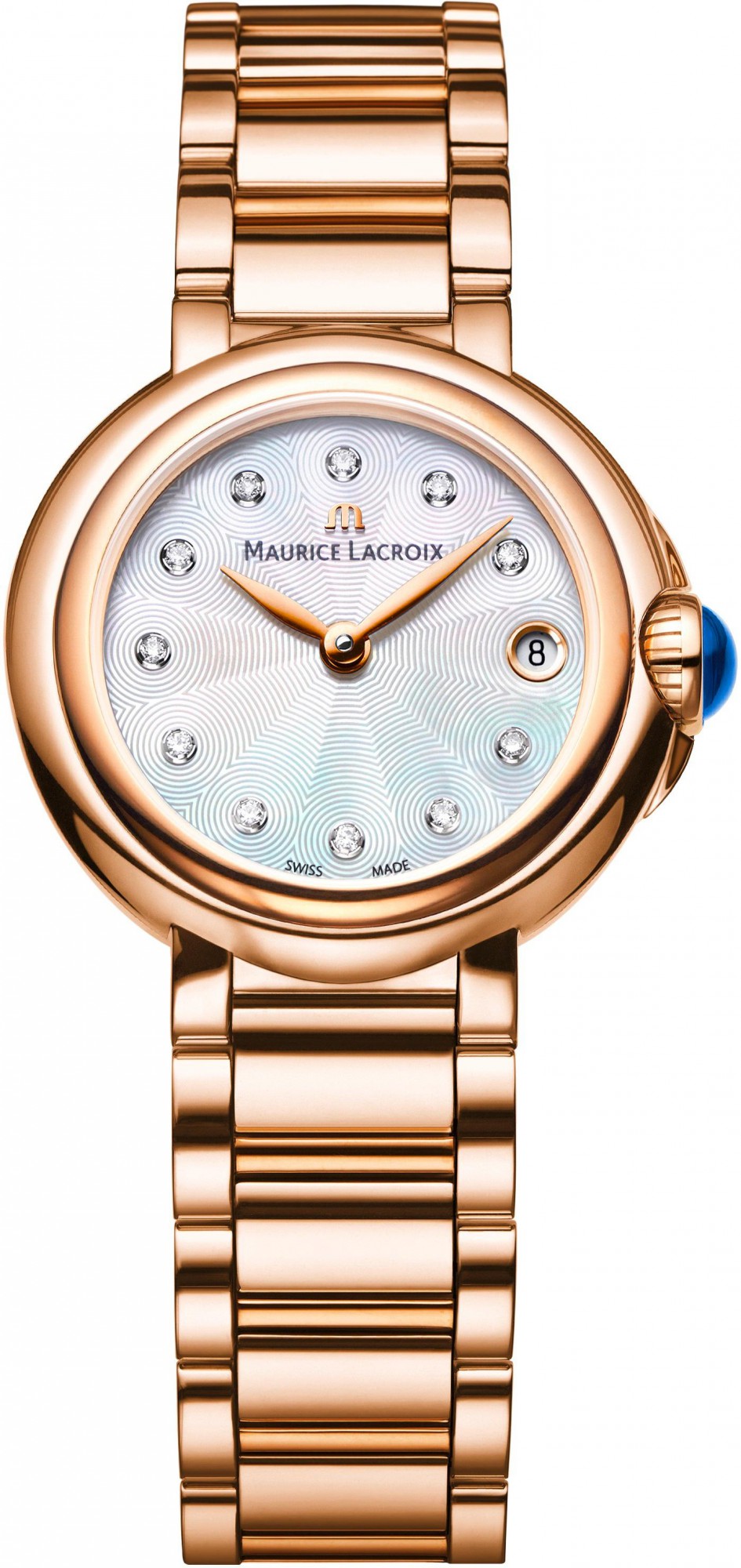 Maurice Lacroix Fiaba Round FA1003-PVP06-170-1 Damenarmbanduhr Sehr Elegant