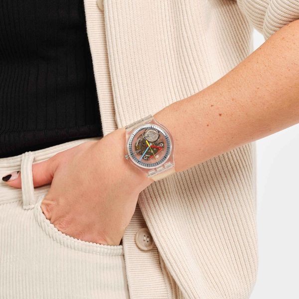 Swatch Clearly New Gent SO29K100-S06 Montre-Bracelet pour hommes Bracelet transparente Swatch Clearly New Gent SO29K100-S06 Montre-Bracelet pour hommes Bracelet transparente