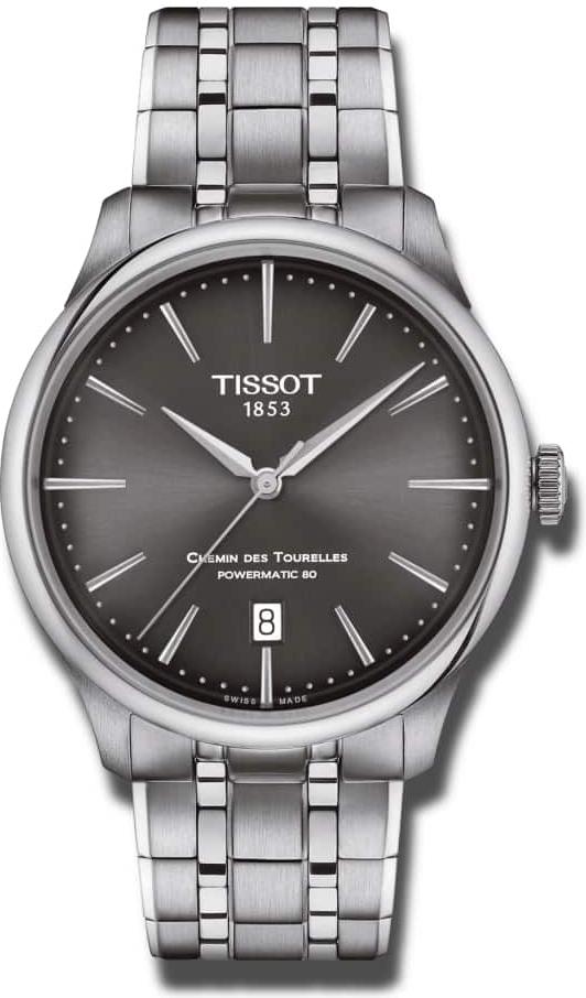 Tissot CHEMIN DES TOURELLES POWERMATIC 80 T139.807.11.061.00 Montre Automatique pour hommes Réserve de marche de 80 heur