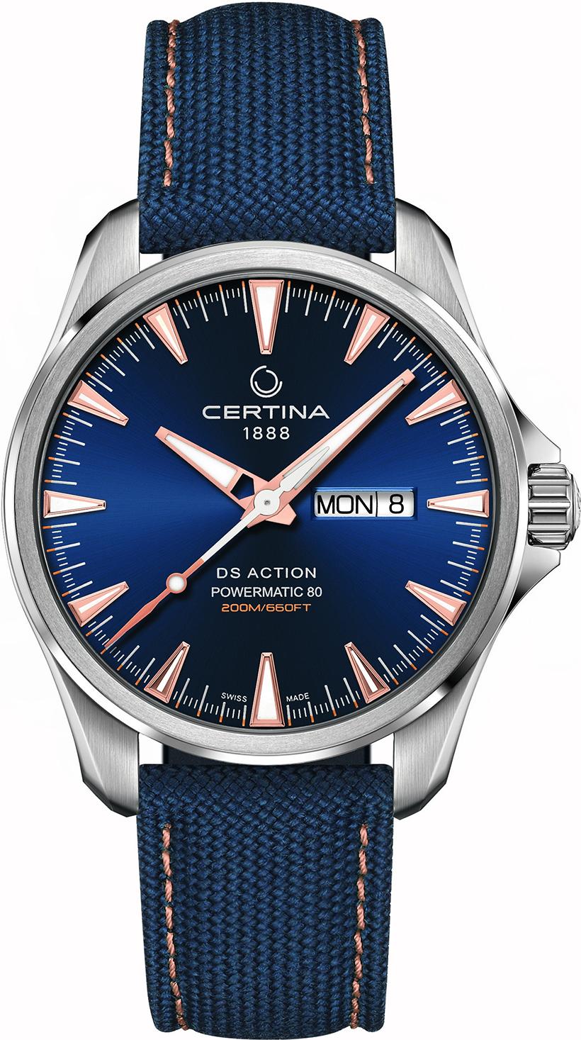 Certina DS Action Day-Date C032.430.18.041.01 Herren Automatikuhr 80h Gangreserve