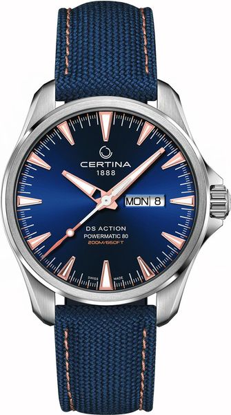 Certina DS Action Day-Date C032.430.18.041.01 Automatic Mens Watch 80h Power Reserve