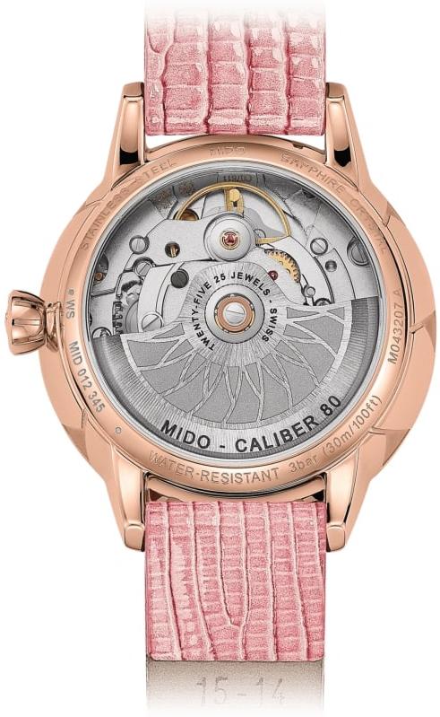 Mido Rainflower M0432073601100 Montre Automatique pour femmes Réserve de marche de 80 heures