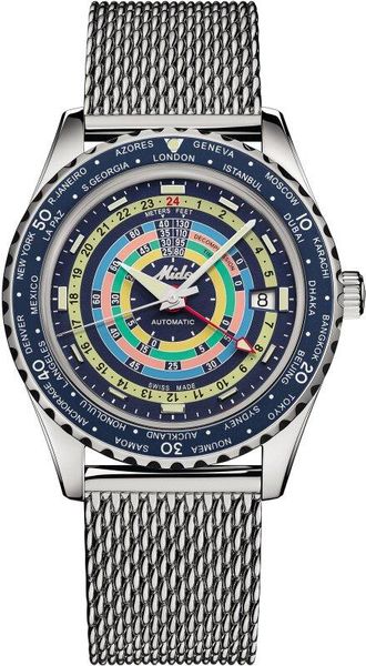 Mido Decompression Worldtimer M0268291704100 Orologio automatico uomo Riserva de marcia de 80 ore