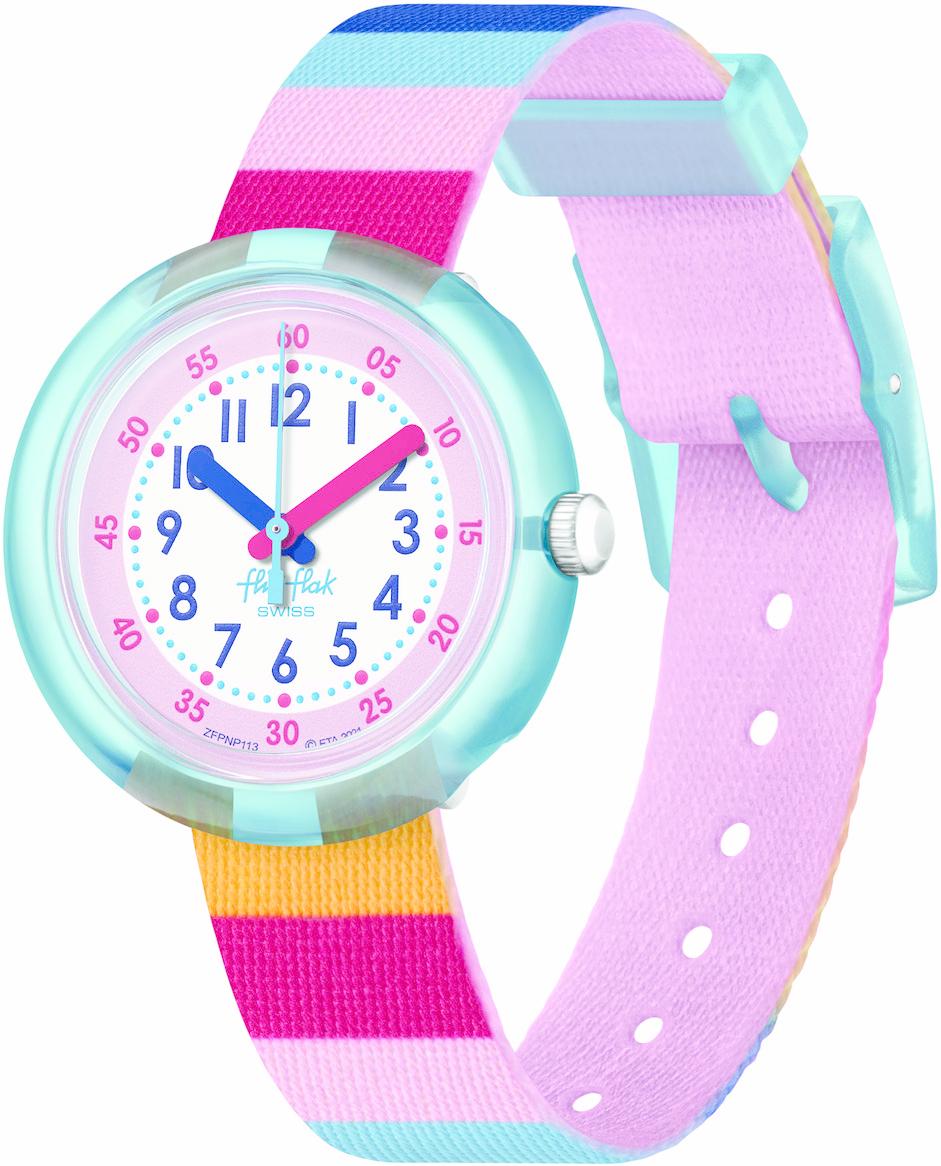 Flik Flak STRIPY PINK FPNP113 Montre élégante pour enfants