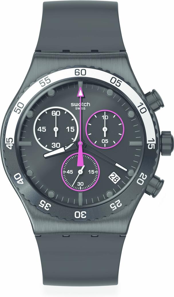 Swatch MAGENTA AT NIGHT YVB413 Herrenchronograph