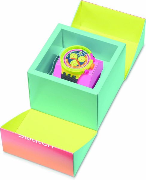 Swatch NEON TO THE MAX PAY! SB06J101-6000 Orologio unisex Swatch NEON TO THE MAX PAY! SB06J101-6000 Orologio unisex