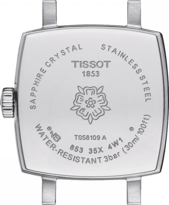 Tissot T-Lady LOVELY SQUARE "Valentines" T058.109.16.036.00 Montre Bracelet pour femmes Avec bracelet complémentaire