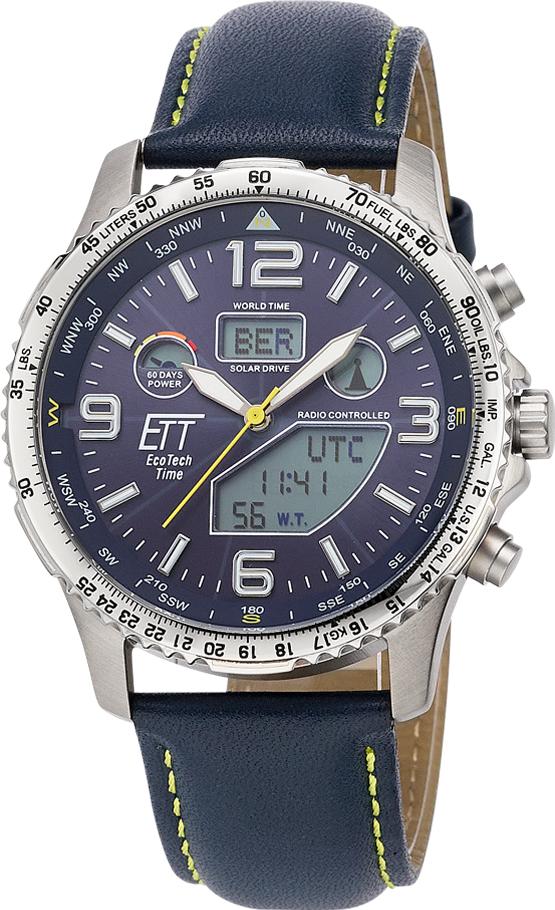 Eco Tech Time Solar Drive Funk World Timer Chronograph EGT-11574-31L Radioklok voor heren