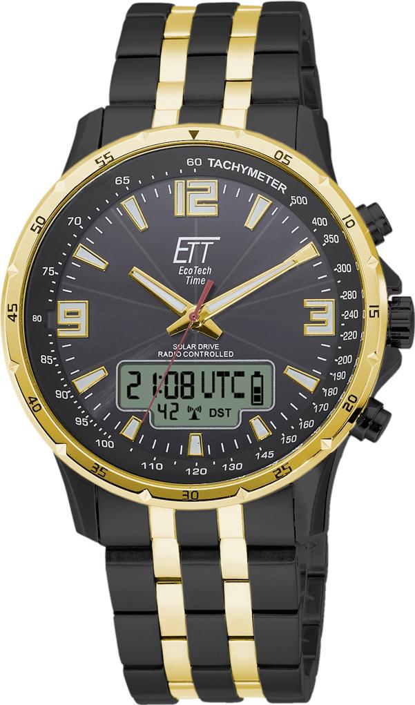 Eco Tech Time Solar Drive Funk World Timer Chronograph EGS-11567-21M Atomic watch for men