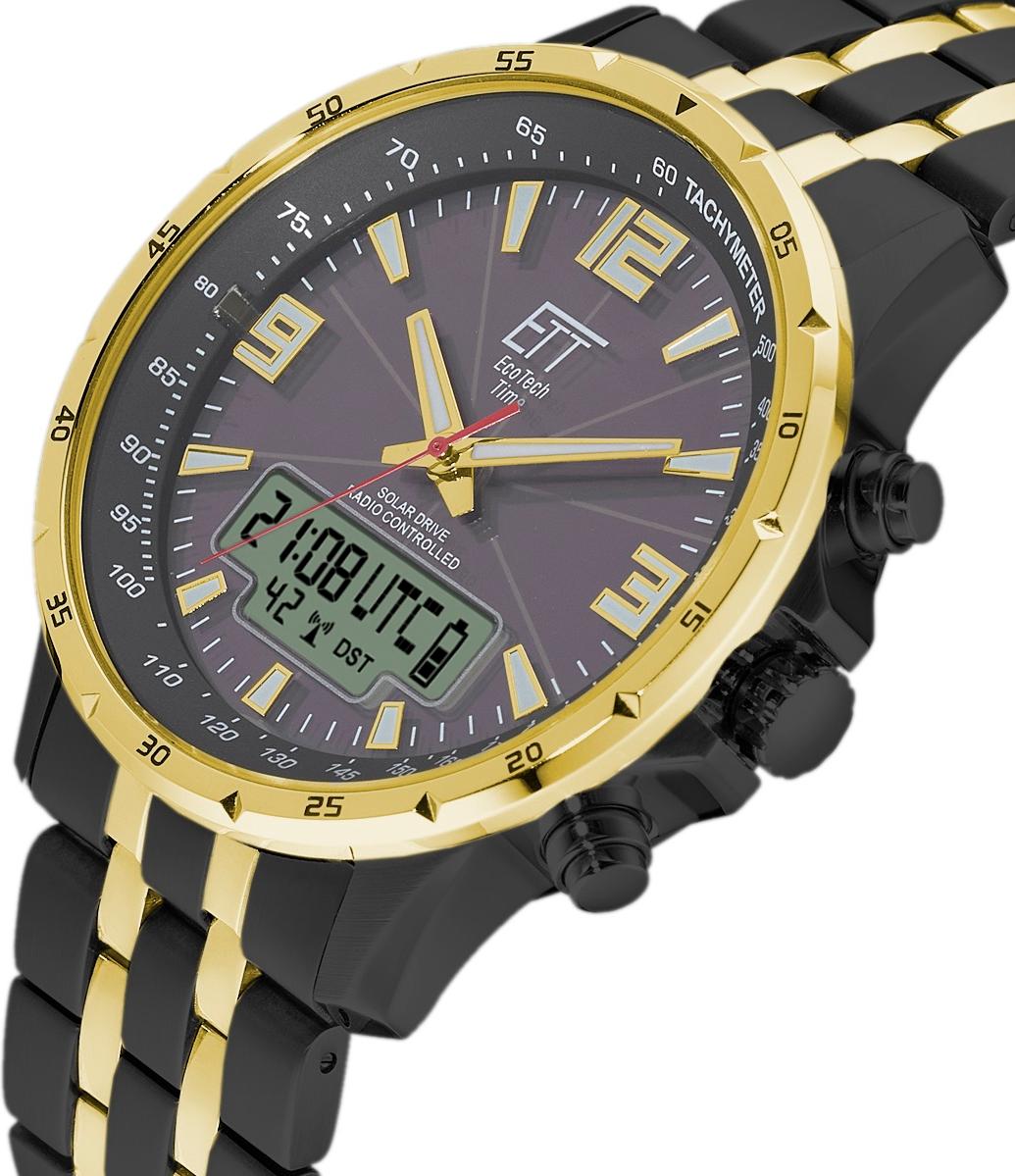 Eco Tech Time Solar Drive Funk World Timer Chronograph EGS-11567-21M Atomic watch for men