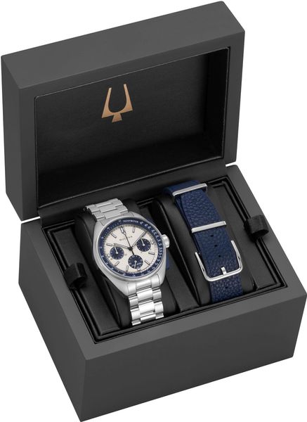 Bulova Lunar Pilot Uhr 98K112 Cronógrafo para hombres Con pulsera adicional Bulova Lunar Pilot Uhr 98K112 Cronógrafo para hombres Con pulsera adicional