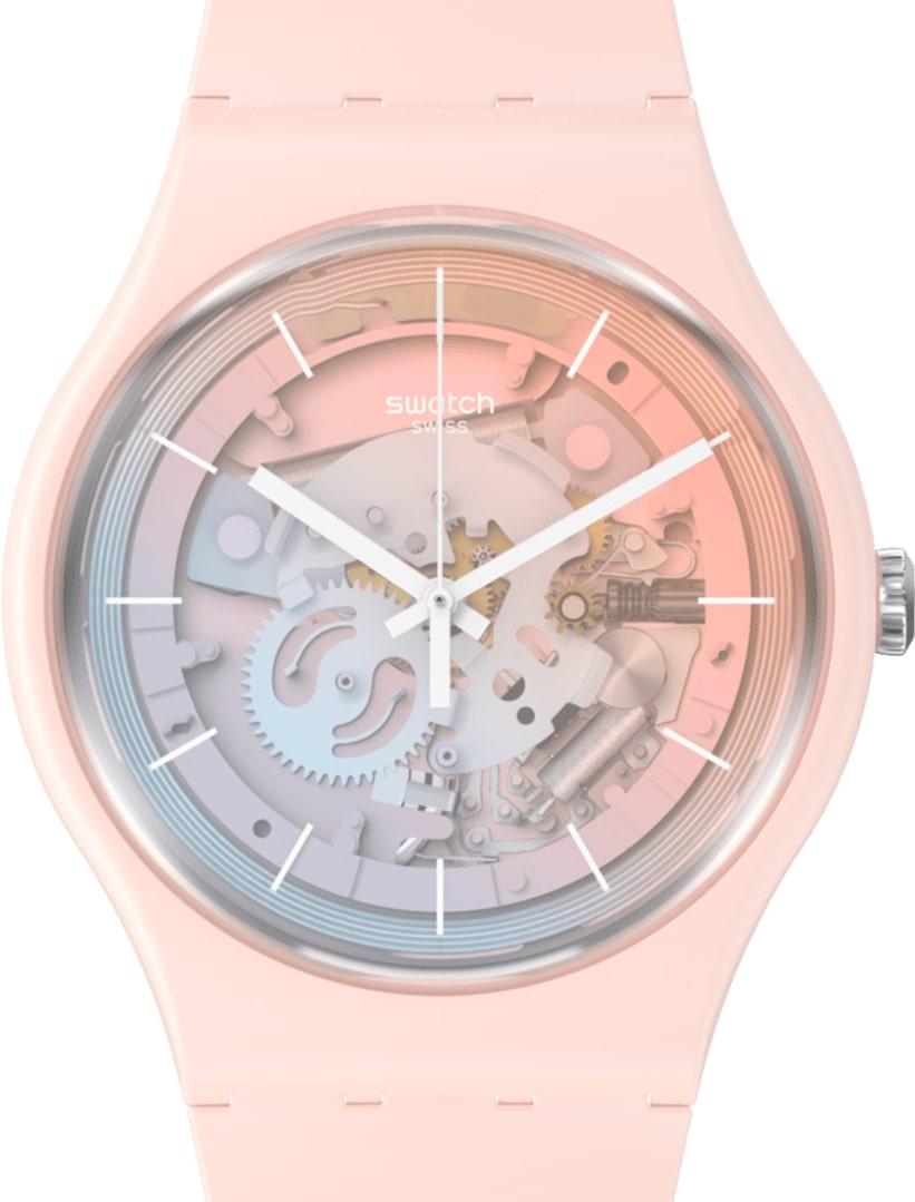 Swatch Original Bioceramic Fleetingly Pink Pay! SO32P103-5300 Montre Unisexe