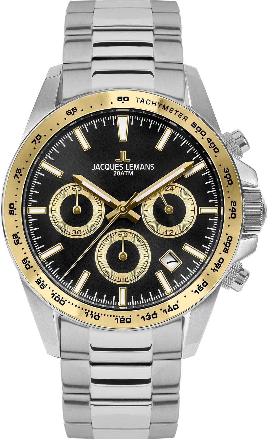 Jacques Lemans Liverpool 1-1877H Herrenchronograph verschraubte Krone