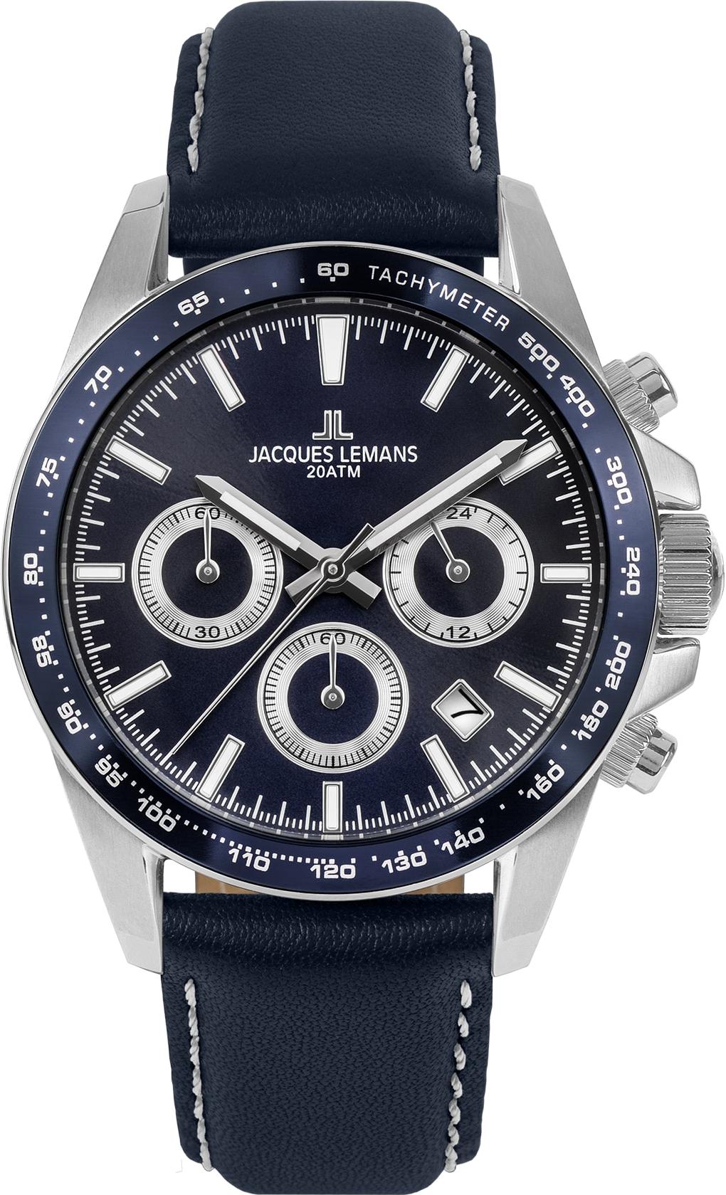 Jacques Lemans Liverpool 1-1877C Herrenchronograph verschraubte Krone