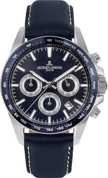 Jacques Lemans Liverpool 1-1877C Herrenchronograph verschraubte Krone Jacques Lemans Liverpool 1-1877C Herrenchronograph verschraubte Krone