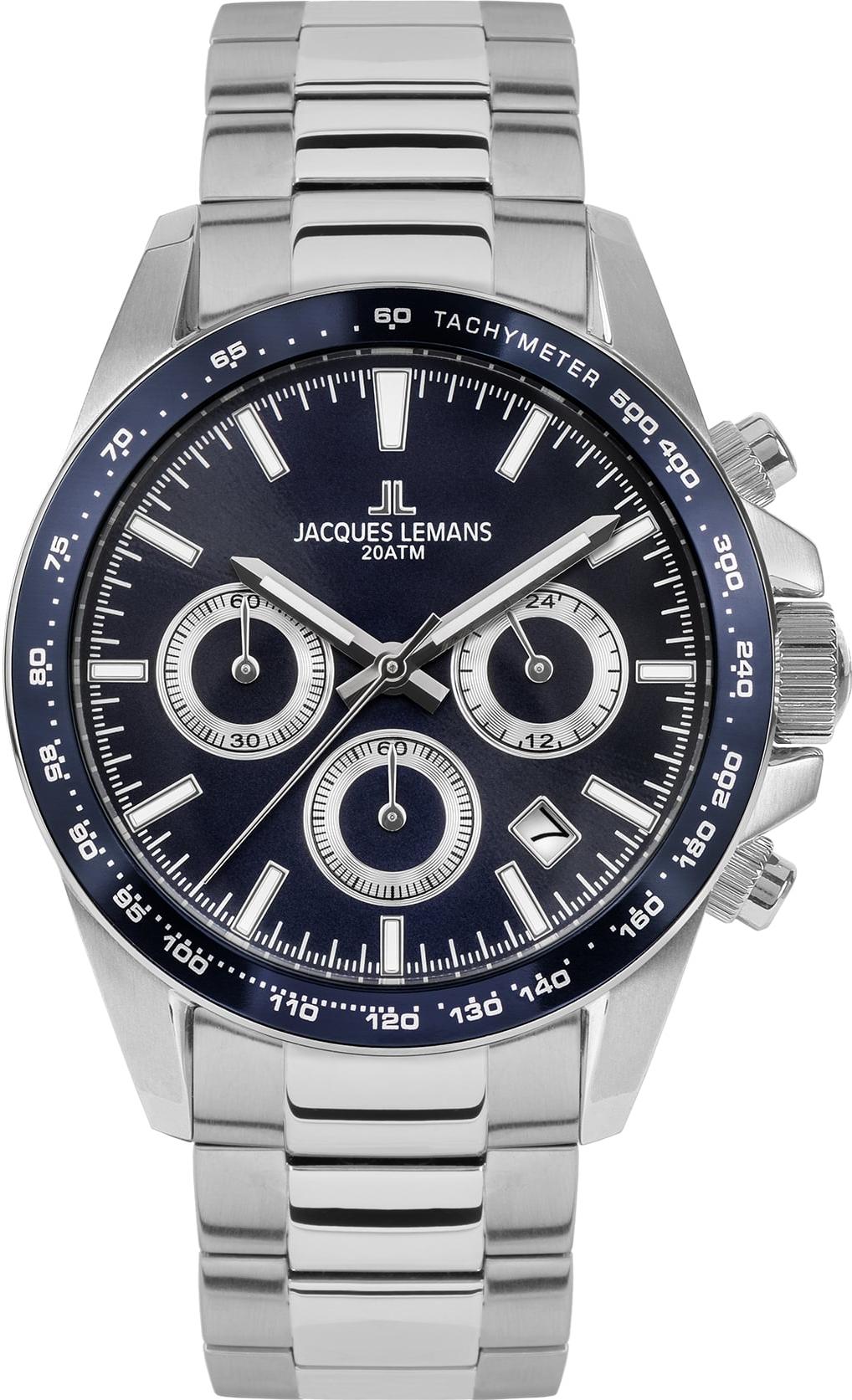 Jacques Lemans Liverpool 1-1877G Herrenchronograph verschraubte Krone