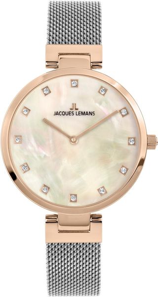 Jacques Lemans Milano 1-2001M Damenarmbanduhr Perlmutt Ziffernblatt Jacques Lemans Milano 1-2001M Damenarmbanduhr Perlmutt Ziffernblatt