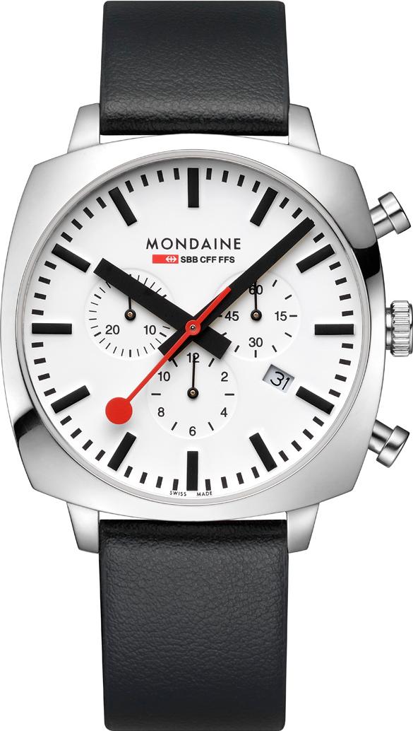 Mondaine Cushion MSL.41410.LBV.SET Herrenchronograph Mit Wechselband