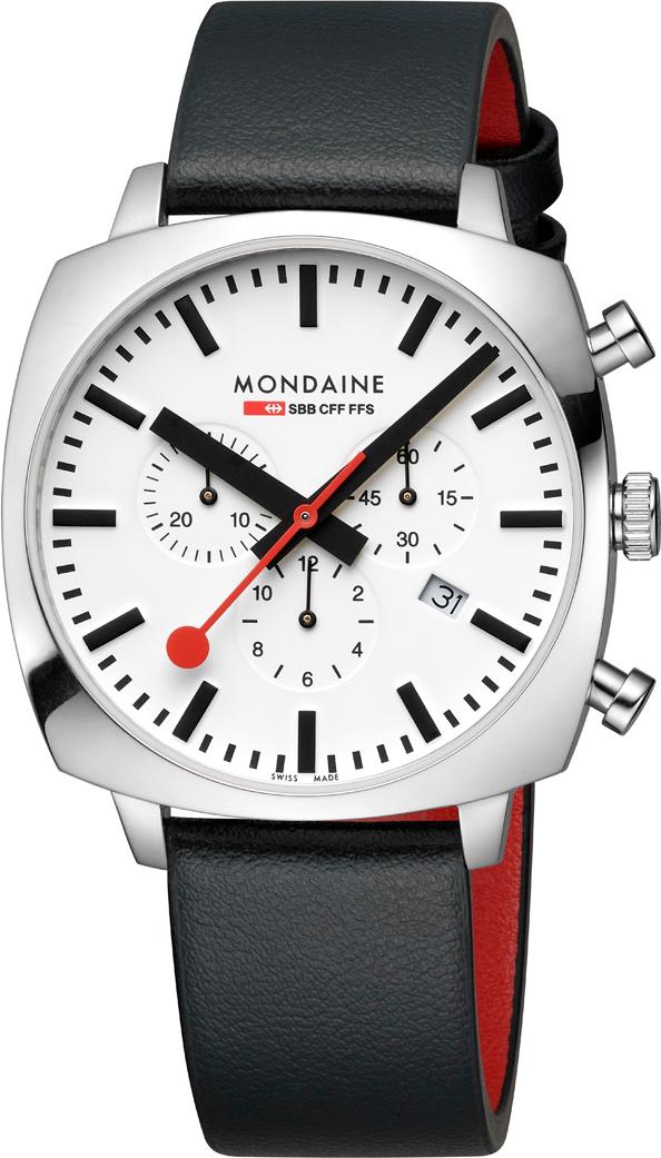 Mondaine Cushion MSL.41410.LBV.SET Herrenchronograph Mit Wechselband