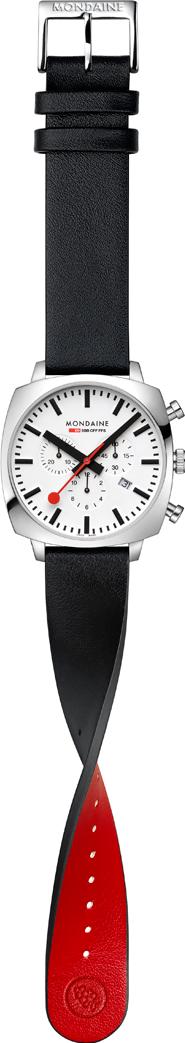 Mondaine Cushion MSL.41410.LBV.SET Herrenchronograph Mit Wechselband