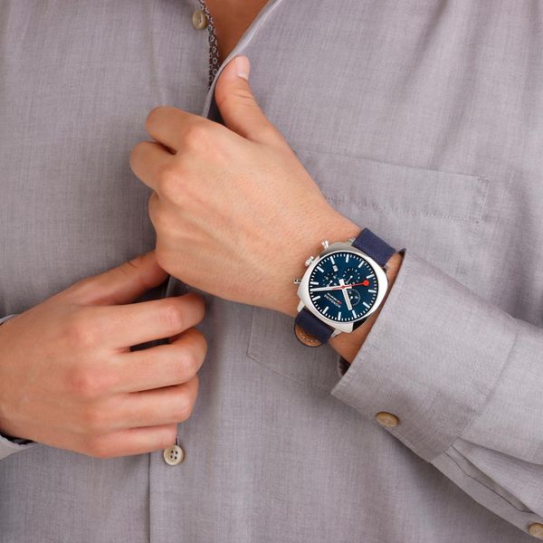 Mondaine Cushion MSL.41440.LD.SET Herrenchronograph Mit Wechselband
