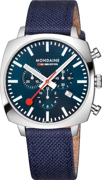 Mondaine Cushion MSL.41440.LD.SET Herrenchronograph Mit Wechselband