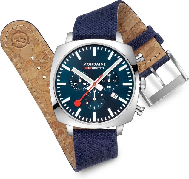 Mondaine Cushion MSL.41440.LD.SET Herrenchronograph Mit Wechselband