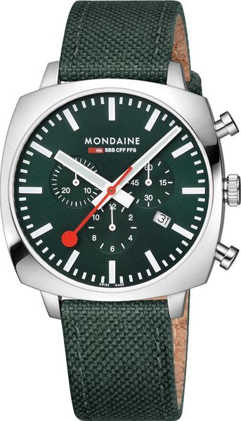 Mondaine Cushion MSL.41460.LF.SET Herrenchronograph Mit Wechselband