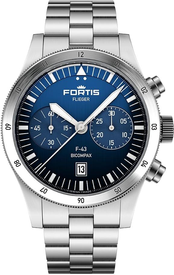 Fortis FLIEGER F-43 Bicompax Liberty Blue F4240012 Cronógrafo Automático para hombres