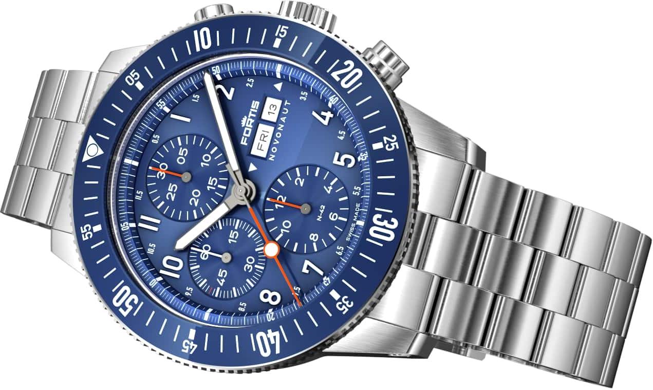 Fortis NOVONAUT N-42 Cobalt Blue F2040012 Herrenchronograph