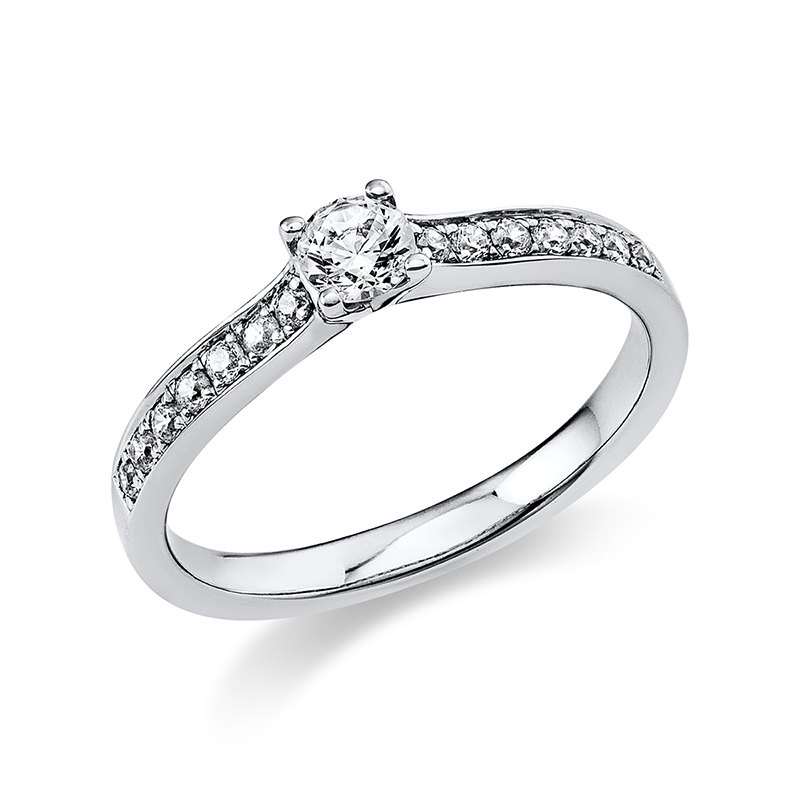 Pure! Diamonds Jewelry - Solitairering 4er-Krappe 18 kt Pure! Diamonds Jewelry - Solitairering 4er-Krappe 18 kt