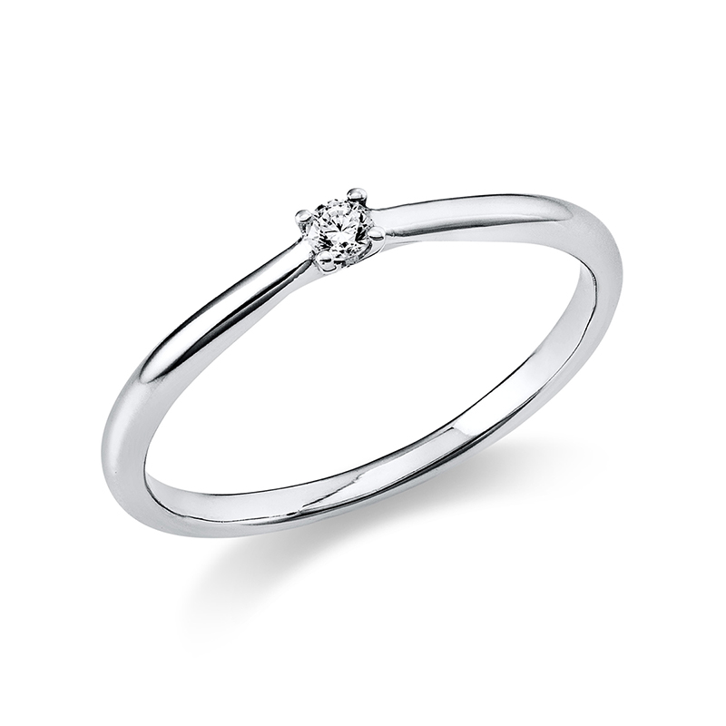 Pure! Diamonds Jewelry - Solitairering 4er -Krappen 18 KT