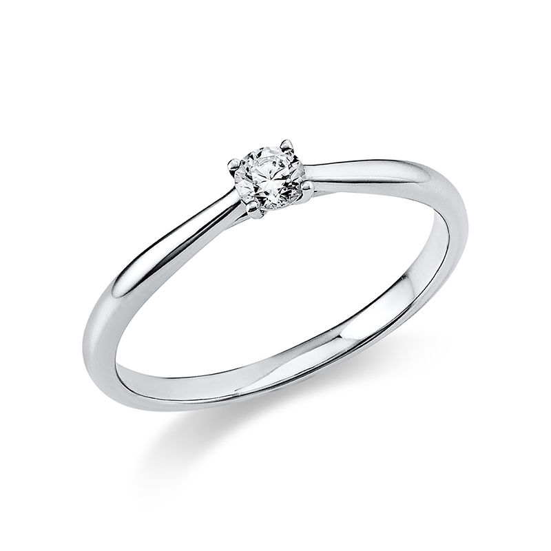 Pure! Diamonds Jewelry - Anello solitarioio 4er madder 18 kt