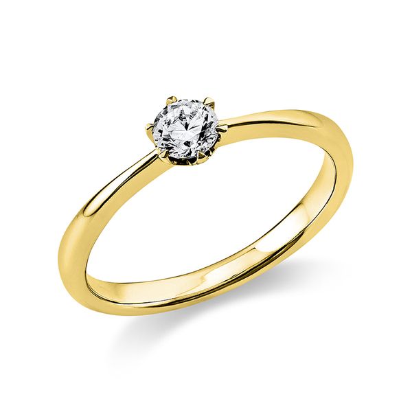 Pure! Diamonds Jewelry - Anello solitarioio 6er madder 18 kt