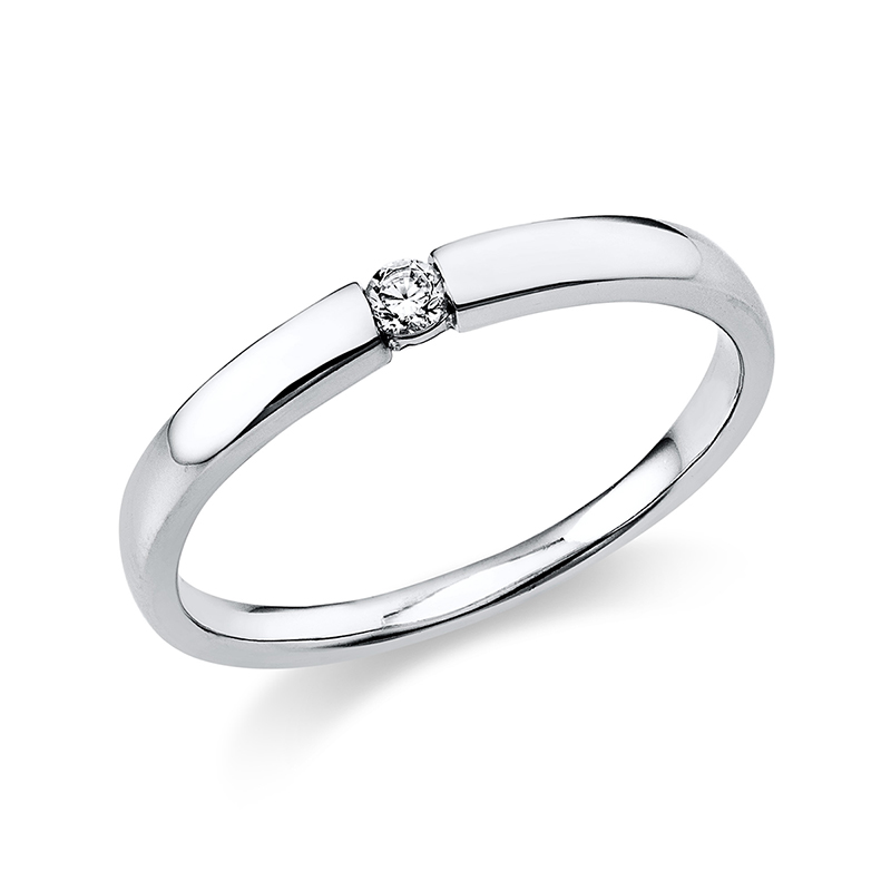 Pure! Diamonds Jewelry - Solitairering 18 KT, polished Pure! Diamonds Jewelry - Solitairering 18 KT, polished